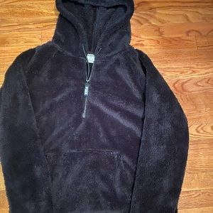 Victoria’s Secret pink hooded teddy half zip